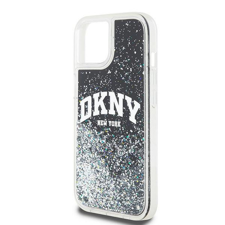 DKNY ETUI HARDCASE LIQUID GLITTER BIG LOGO DO IPHONE 15 PLUS 14 PLUS 6.7