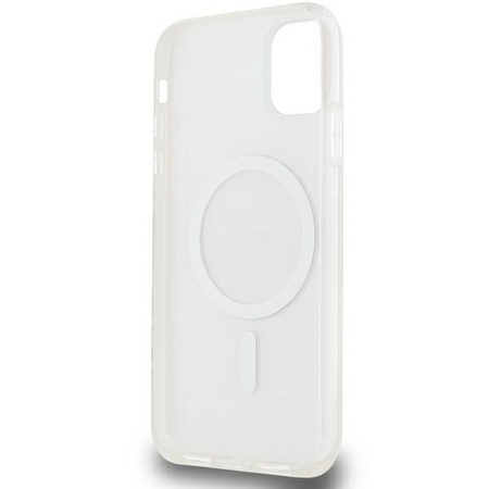 DKNY POKROWIEC DO IPHONE 11 XR IML MONO STRIPE DO MAGSAFE Z RÓŻOWYM LOGO