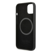 Guess GUHMP13SSPLK iPhone 13 mini 5,4" czarny/black hard case Silicone Logo Plate MagSafe