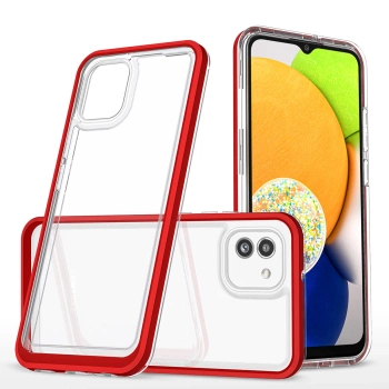 HURTEL ETUI 3IN1 DO SAMSUNG GALAXY A03 Z RAMKĄ I SILIKONOWYM POKROWCEM
