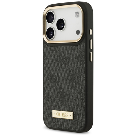 Etui Guess 4G Logo Plate MagSafe do      iPhone 17 Pro czarny