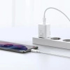 Szybka ładowarka sieciowa Baseus Si USB-C 25W 3A z kablem USB-C / USB-C 1m - biały