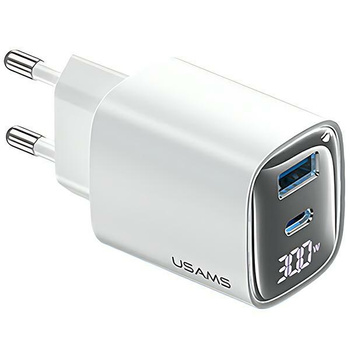 USAMS ŁADOWARKA SIECIOWA CC229 30W USB-C USB-A DO TELEFONÓW APPLE IPHONE