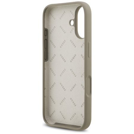 Etui Guess Silicone Big 4G Script do     iPhone 17 brązowy