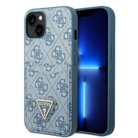 Guess GUHCP13SP4TPB iPhone 13 mini 5,4" niebieski/blue hardcase 4G Triangle Logo Cardslot