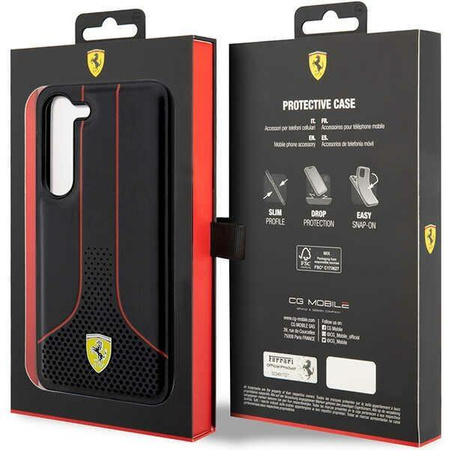 Etui Ferrari FEHCS23MPCSK S23+ S916 - czarne Perforated 296 P