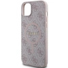 Etui Guess 4G Collection Leather Metal Logo MagSafe na iPhone 15 / 14 / 13 - różowe