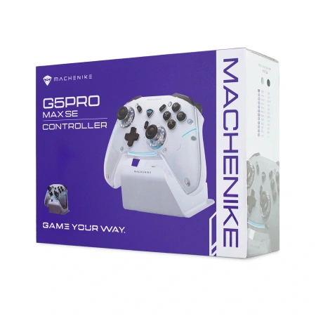 Kontroler do gier Machenike G5Pro Max bezprzewodowy ze stacją ładującą - biały