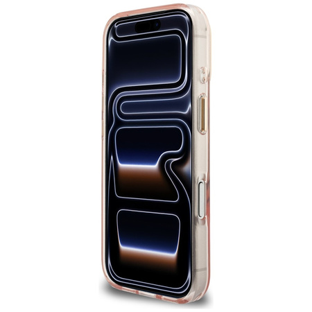 Etui Guess IML Script Metal MagSafe do   iPhone 17 Pro Max różowy