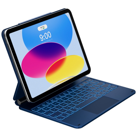 Etui Typecase Edge z klawiaturą do iPad  11" (A16) 2025 / iPad 10.9" 2022 błękitny pacyfik