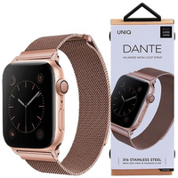 UNIQ pasek Dante Apple Watch Series 4/5/6/7/8/SE/SE2 38/40/41mm Stainless Steel różwo-złoty/rose gold