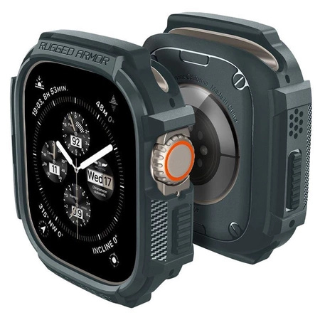 Etui Spigen Rugged Armor na Apple Watch Ultra 1 / 2 (49 mm) - ciemnozielone