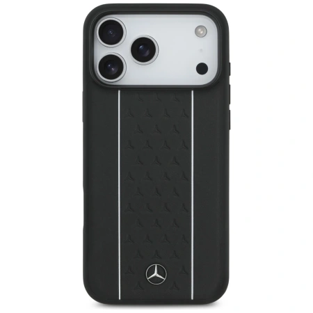 MERCEDES ETUI LEATHER STAR PATTERN STRIPES MAGSAFE DO IPHONE 17 PRO MAX