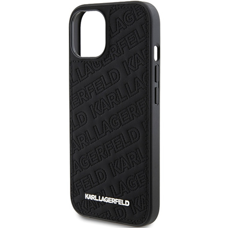 KARL LAGERFELD ETUI HARDCASE DO IPHONE 15 14 13 6.1 KLHCP15SPQKPMK QUILTED