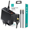 USAMS Ład. siec. 2xUSB-C+1xUSB T52PD140W PD Fast Charging US-CC168 + kabel U82 USB-C/USB-C US-SJ581 240W czarny/black UM Series UMXLOGTC01