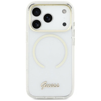 Etui Guess IML Script Metal MagSafe do   iPhone Air przezroczysty