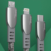 Dudao kabel pleciony USB - micro USB 5 A 1 m szary (L3PROM gray)