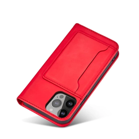 HURTEL ETUI POKROWIEC DO IPHONE 14 PRO MAX MAGNETYCZNE Z KLAPKĄ I PODSTAWKĄ