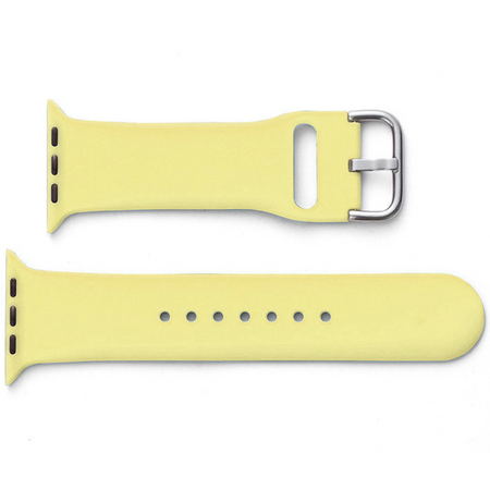 Silicone Strap APS silikonowa opaska do Watch Ultra / 8 / 7 / 6 / 5 / 4 / 3 / 2 / SE (49 / 45 / 44 / 42mm) pasek bransoleta do zegarka żółty