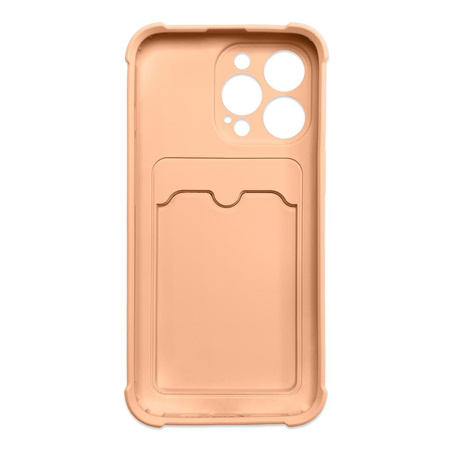 Card Armor Case etui pokrowiec do Xiaomi Redmi 10X 4G / Xiaomi Redmi Note 9 portfel na kartę silikonowe pancerne etui Air Bag różowy