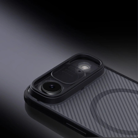 Etui Nillkin CamShield Pro kompatybilne z MagSafe na iPhone 17 Air - przezroczyste czarne