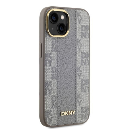 DKNY ETUI HARDCASE DO IPHONE 14 6.1 DO MAGSAFE Z WZOREM SKÓRZANYM CHECKERED