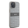DKNY CASE DO IPHONE 15 PLUS 14 PLUS Z LOGO MONO STRIPE I METALOWYM AKCENTEM