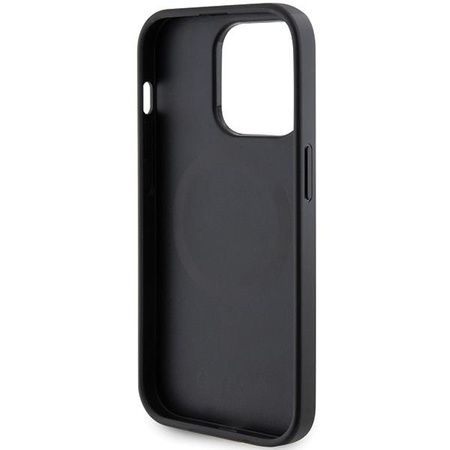 Etui Guess GUHMP14XPSAHMCK na iPhone 14 Pro Max 6.7" - czarne Saffiano MagSafe
