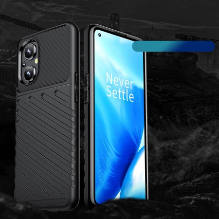 Thunder Case elastyczne pancerne etui pokrowiec OnePlus Nord N200 5G czarny