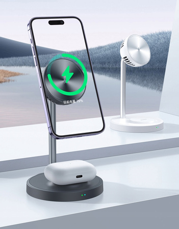 MCDODO STACJA DOKUJĄCA ŁADOWARKA INDUKCYJNA 2W1 DO MAGSAFE IPHONE AIRPODS