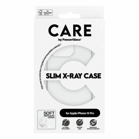 Etui CARE by PanzerGlass Slim X-Ray Case na iPhone 15 Pro - przezroczyste