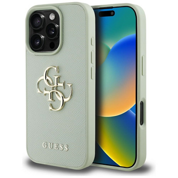 GUESS ETUI GRANULOWANE LOGO BIG 4G SMALL DO IPHONE 16 PRO MAX OCHRONNE