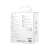 Baseus Traction Series zwijany kabel 3 w 1 USB Typ C - micro USB / USB Typ C / Lightning Power Delivery 100W 1,7m fioletowy (CAQY000005)