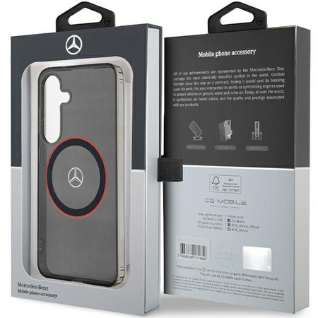 MERCEDES ETUI HARDCASE DO SAMSUNG S24 S921 DO MAGSAFE DOUBLE LAYER CZARNY