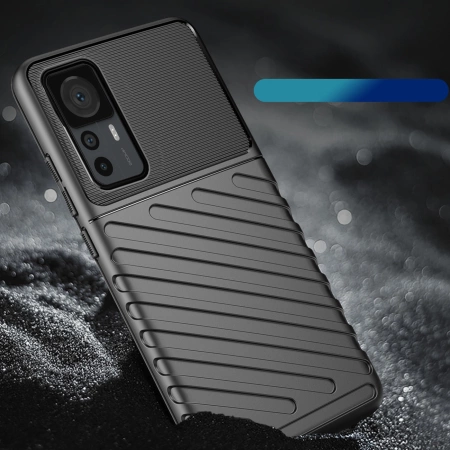 HURTEL THUNDER CASE DO XIAOMI 12T PRO 12T POKROWIEC Z SILIKONOWYM KARBONEM