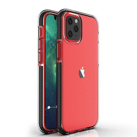 Spring Case pokrowiec żelowe etui z kolorową ramką do iPhone 12 mini czarny