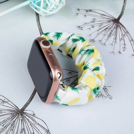 HURTEL PASEK OPASKA MATERIAŁOWA DO APPLE WATCH 7 6 5 4 3 2 SE ANANAS GUMKA