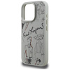 Etui Karl Lagerfeld Grained Pattern &    Logo MagSafe do iPhone 16 Pro szary