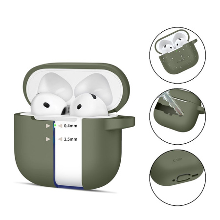 TECH-PROTECT ETUI HOOK DO APPLE AIRPODS 4 ANTYPOŚLIZGOWE SILIKONOWE OCHRONA