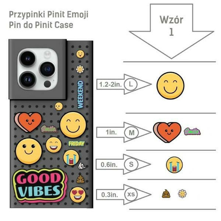 PINIT PRZYPINKI PINIT CASE DO IPHONE 11 12 13 14 15 WZÓR 1 WYSOKIEJ JAKOŚCI
