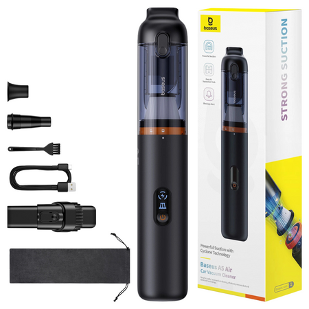 BASEUS ODKURZACZ SAMOCHODOWY A5 AIR 12000PA DO CZYSZCZENIA WNĘTRZA WYSOKA