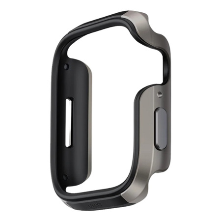 UNIQ ETUI VALENCIA DO APPLE WATCH SERIES 46MM TITANIUM SILVER PEŁNA OCHRONA