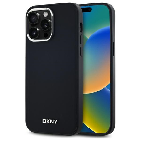 DKNY ETUI PLAIN LOGO DO IPHONE 14 PRO MAX 6.7 Z DO MAGSAFE I METALOWYM LOGO