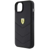 Etui Ferrari Quilted Metal Logo do iPhone 15 Plus - czarne