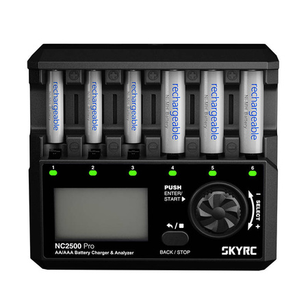 SKYRC ŁADOWARKA NC2500 PRO DO AA AAA Z SZYBKIM ŁADOWANIEM I OCHRONĄ