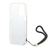 Guess GUOHCP14LH4STW iPhone 14 Pro 6,1" brązowy/brown hardcase 4G Print Strap