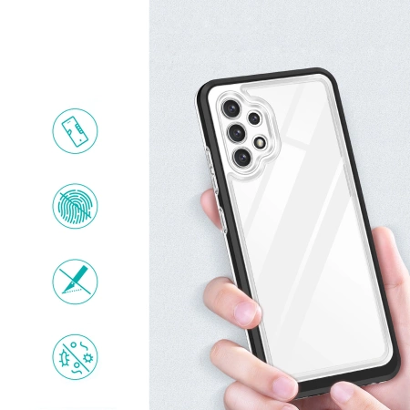 HURTEL ETUI DO SAMSUNG GALAXY A72 4G POKROWIEC CLEAR 3IN1 Z RAMKĄ Z ŻELEM
