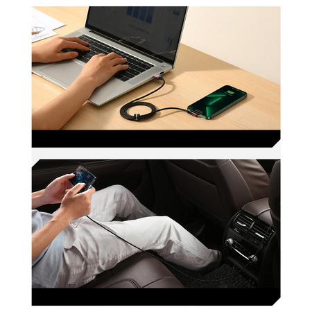 Baseus MVP 2 Elbow kątowy kabel przewód z bocznym wtykiem USB / Lightning 1m 2.4A czerwony (CAVP000020)