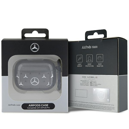 MERCEDES ETUI CASE DO AIRPODS PRO POKROWIEC Z WZOREM GWIAZD OCHRONA PREMIUM