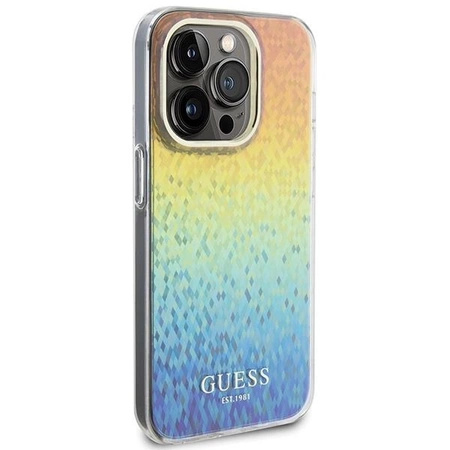 Etui Guess IML Faceted Mirror Disco Iridescent na iPhone 14 Pro Max - wielokolorowe